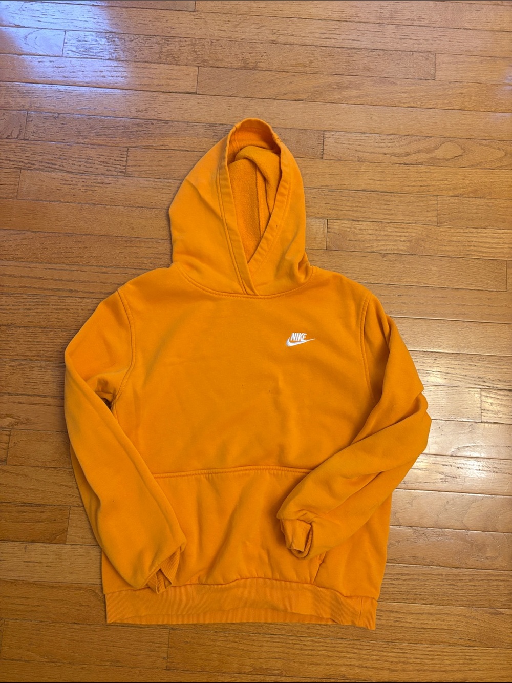 Nike Kids XL  Orange Hooded Pullover Sweatshirt